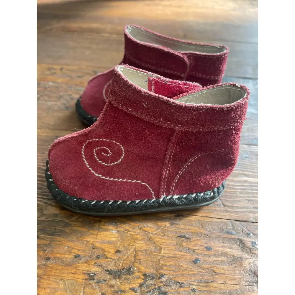 See‎ Kai Run Kids Size 3 Booties Red Shoes Soft Sole Early Walkers
